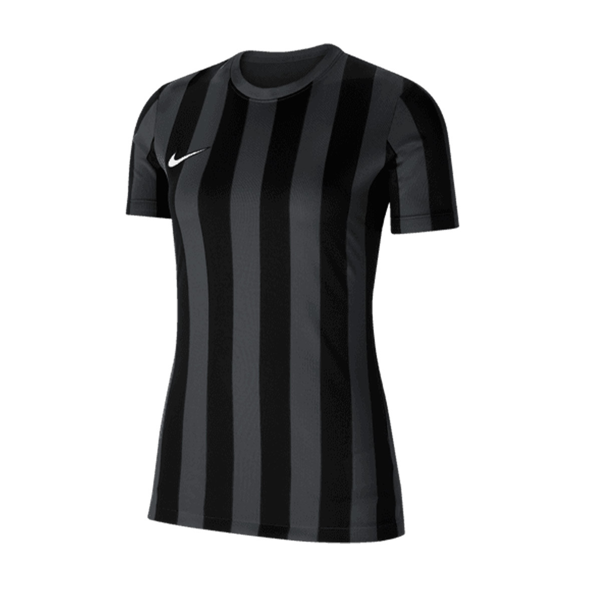 Camisola Nike Striped Division Iv M C Mujer Anthracite Black White