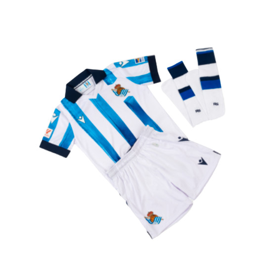 Conjunto Macron Real Sociedad Primera Equipaci N Ni O Blue