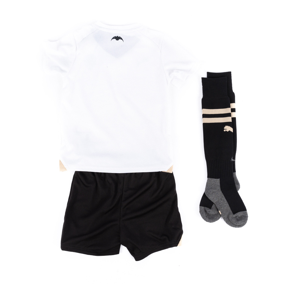 Conjunto Puma Valencia CF Primera Equipación 2023 2024 Niño White Light