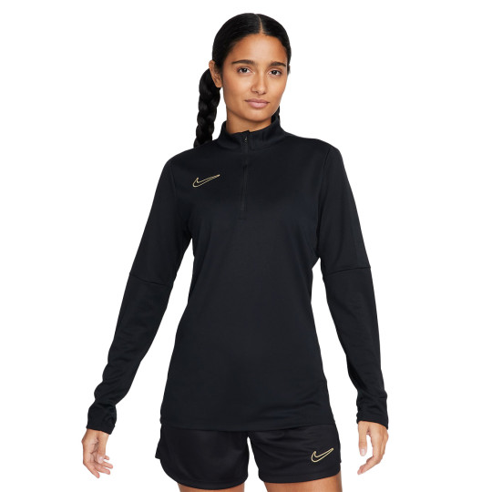 Sweat shirt Nike Femme Dri Fit Academy 23 Black Metallic Gold Fútbol