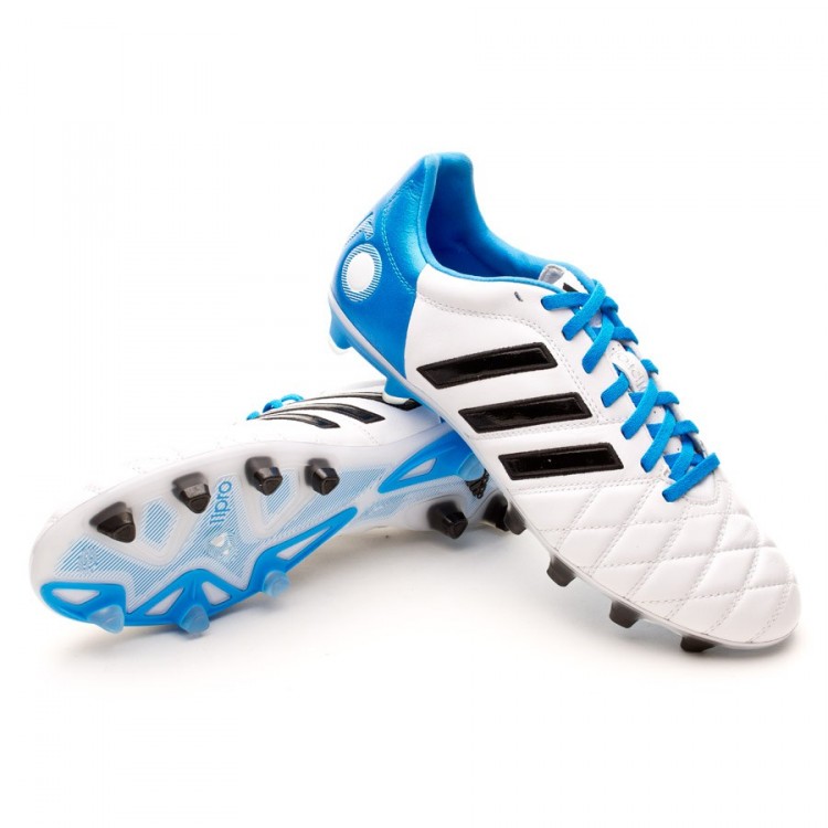 Zapatos de fútbol adidas adipure 11Pro TRX FG Blanca-Solar blue 