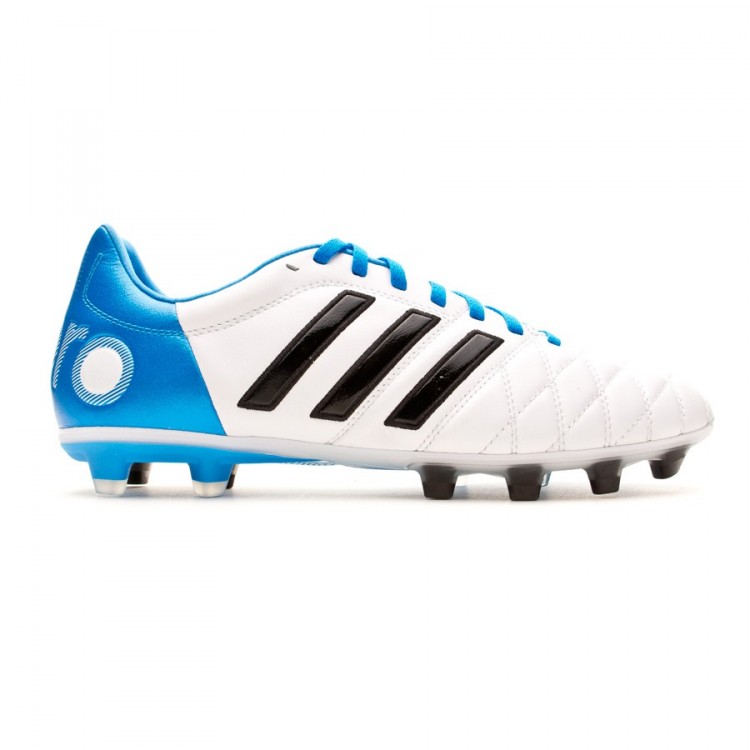 Bota de fútbol adidas adipure 11Pro TRX FG Blanca-Solar blue 