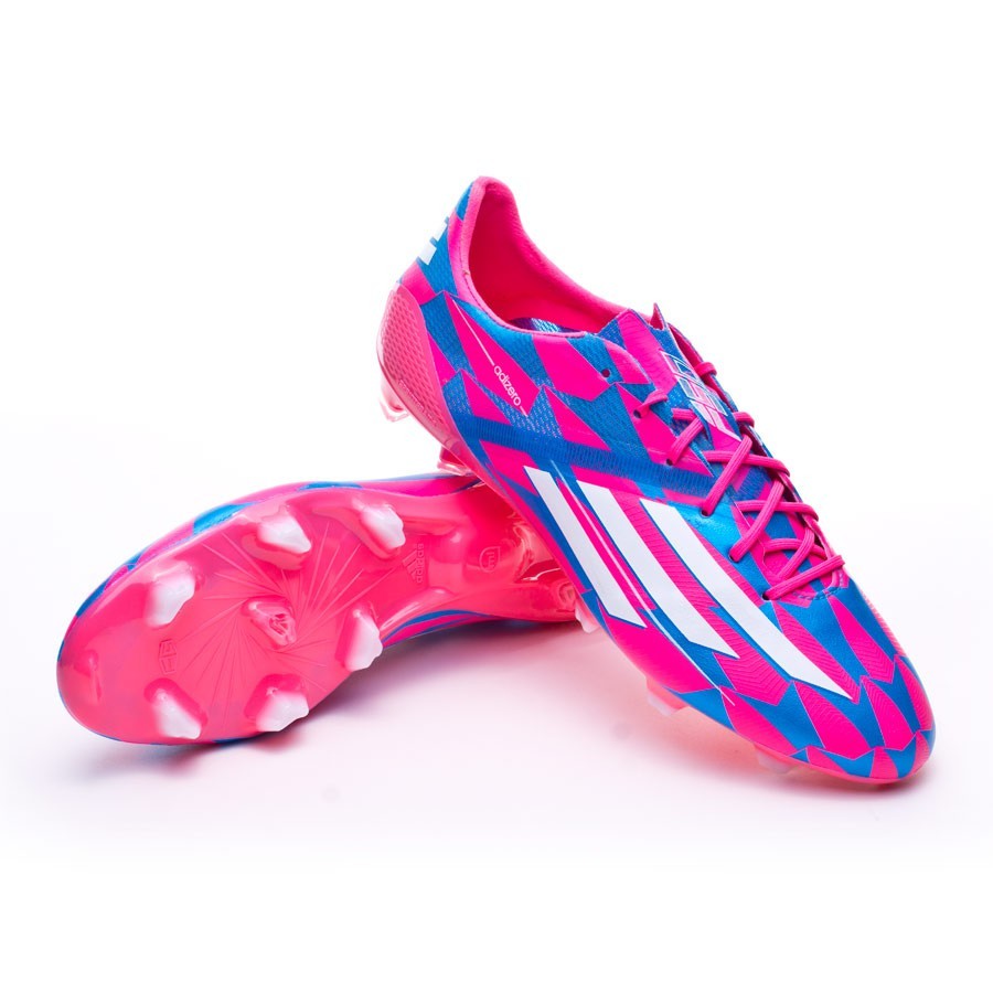 Football Boots adidas adizero F50 TRX FG Solar pink-White-Solar blue -  Football store Fútbol Emotion
