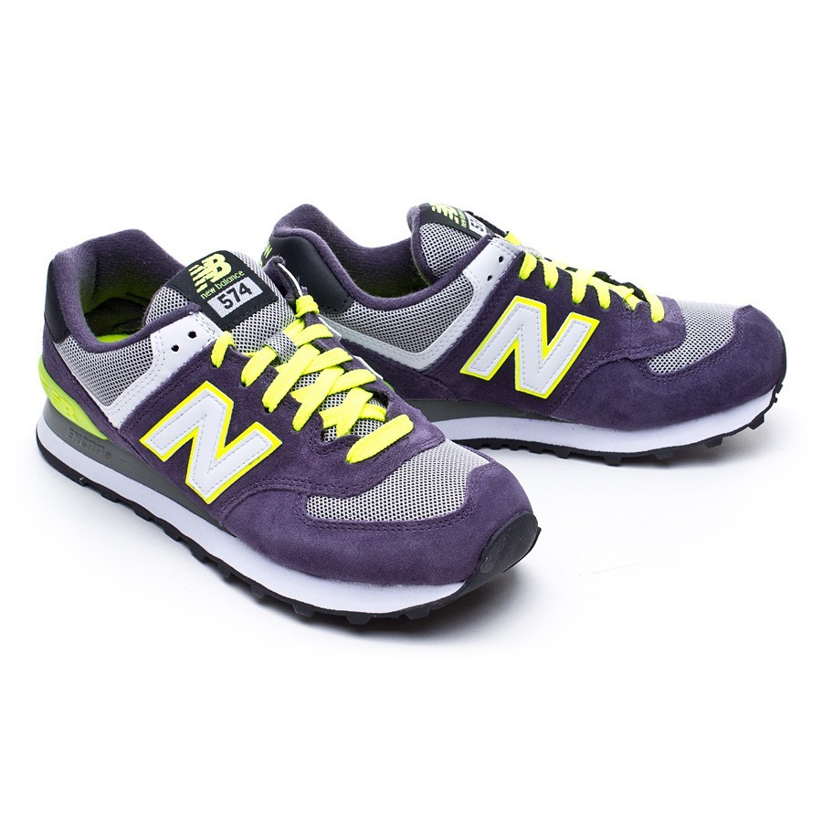 new balance 574 purple yellow