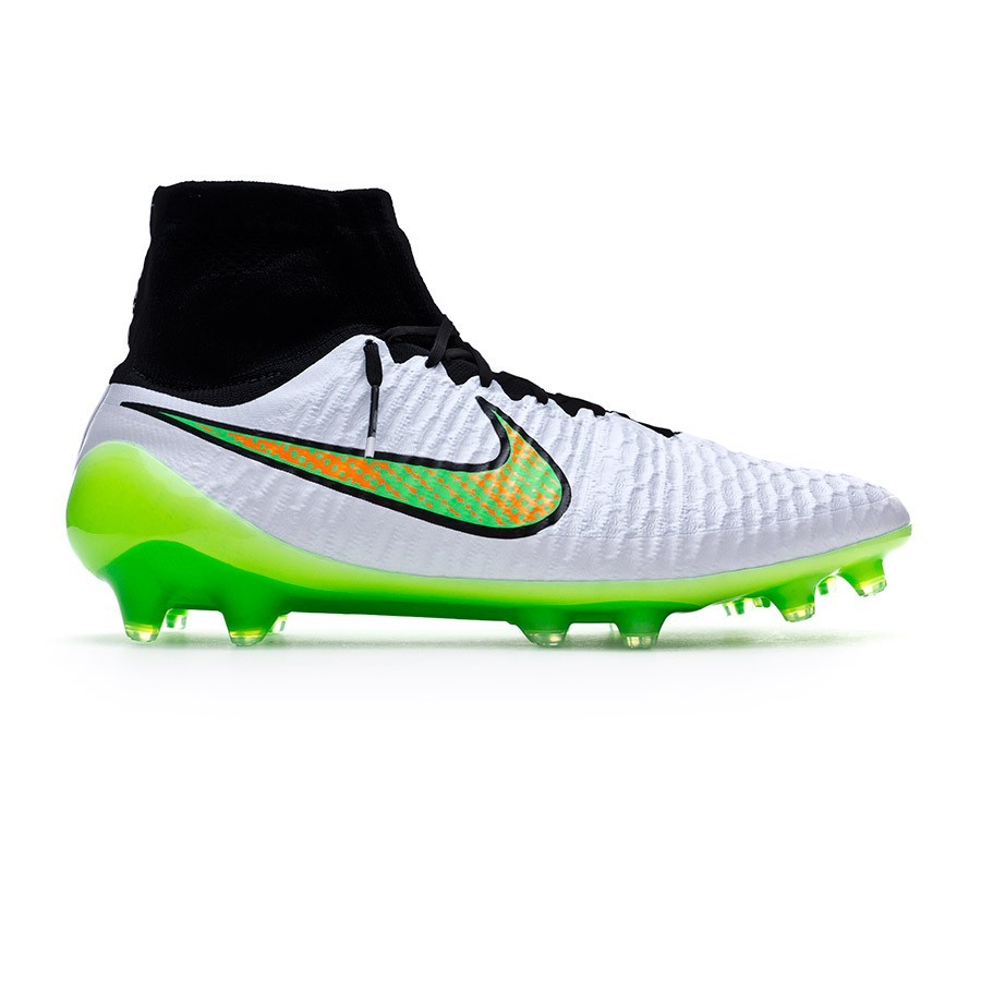 Zapatos de fútbol Nike Magista Obra FG ACC White-Poison green-Black-Total  orange - Tienda de fútbol Fútbol Emotion