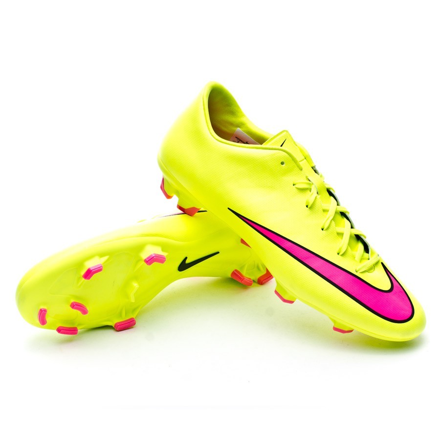 nike superfly yellow and pink