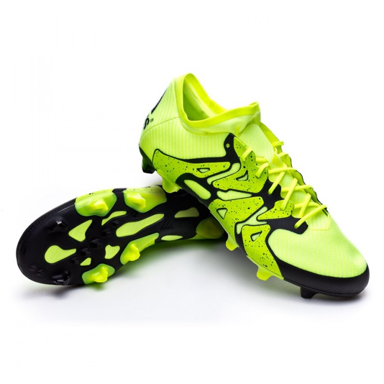 Football Boots adidas X 15.1 FG/AG Solar yellow-Core Black-Frozen yellow -  Football store Fútbol Emotion