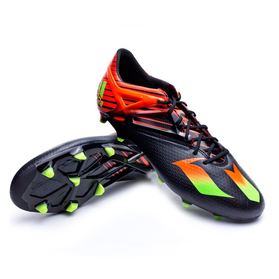 Football Boots adidas Messi 15.1 FG/AG Core black-Solar green-Solar red -  Football store Fútbol Emotion