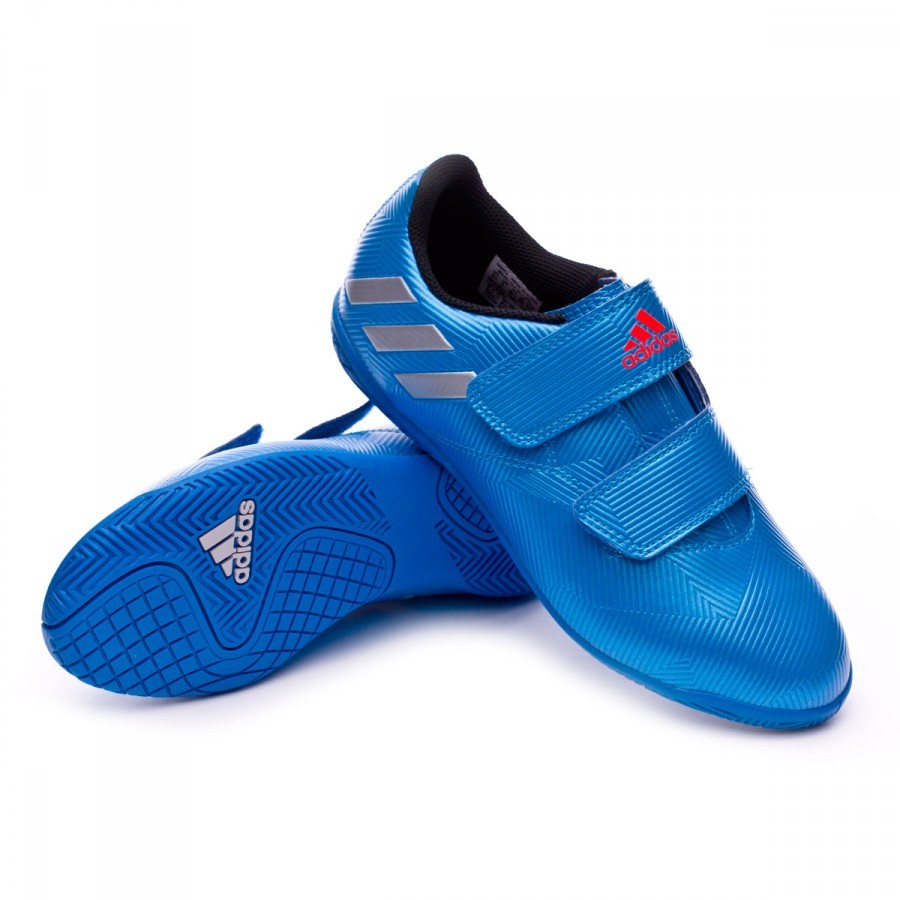Futsal Boot adidas Jr Messi 16.4 IN v. Shock blue-Matte silver-Black -  Football store Fútbol Emotion