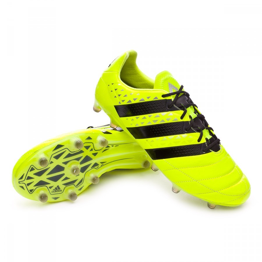 Football Boots adidas Ace 16.1 FG Piel Solar yellow-Black-Silver 