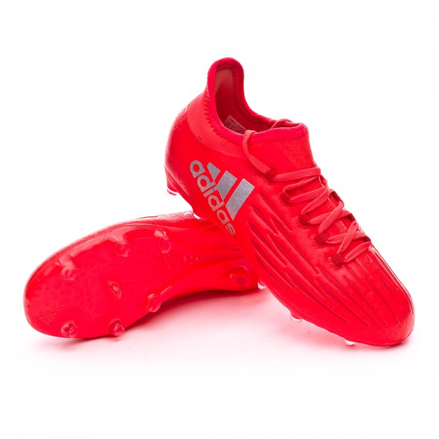 Bota de fútbol adidas X 16.1 FG Niño Solar red-Silver metallic 