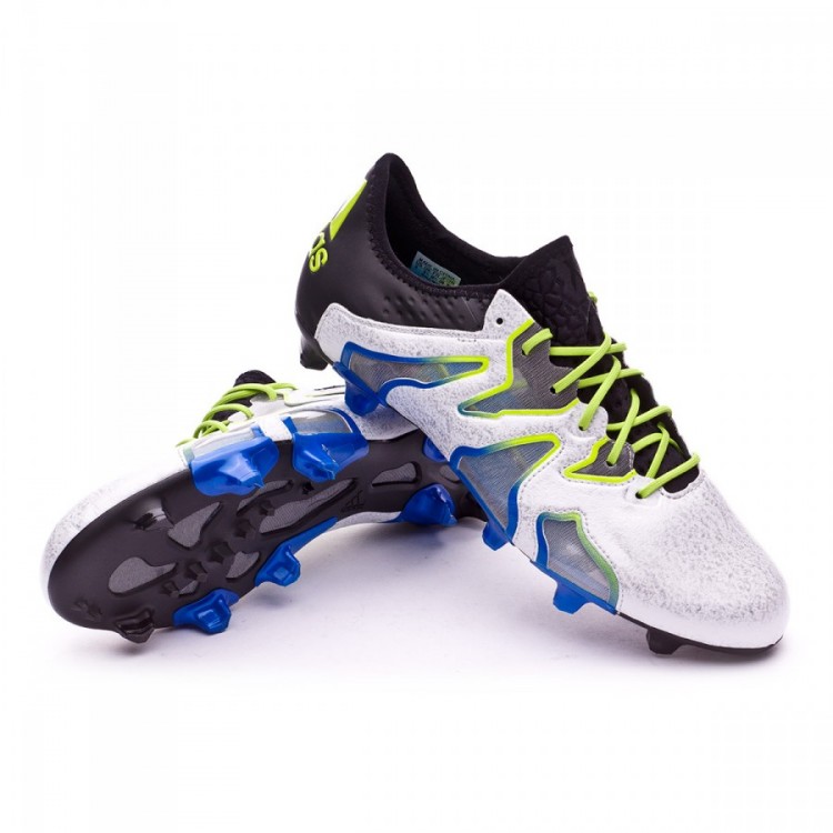 Football Boots adidas X 15+ SL FG/AG Black-White-Solar slime 