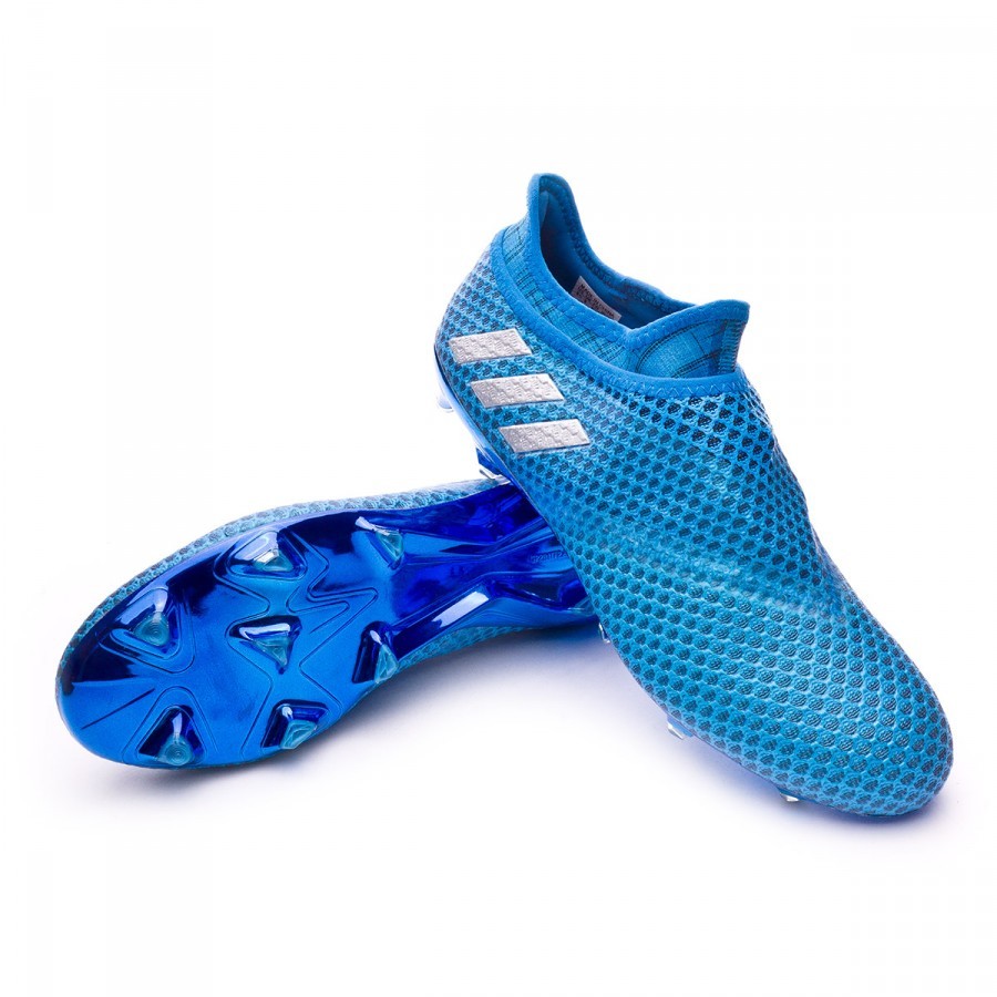 Football Boots adidas Messi 16+ Pureagility FG Shock blue-Silver 