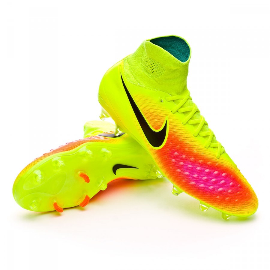 Football Boots Nike Magista Orden II Dynamic Fit FG Volt-Black-Total  orange-Pink blast - Football store Fútbol Emotion