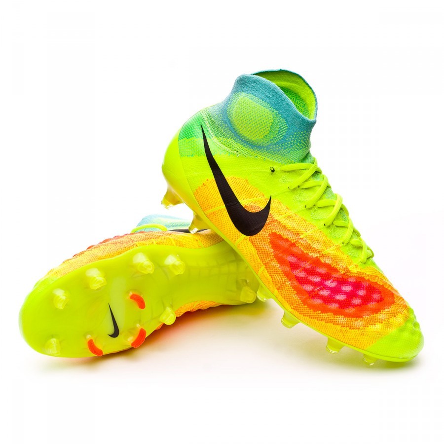 Scarpe Nike Magista Obra II ACC FG Volt-Black-Total orange-Pink blast -  Negozio di calcio Fútbol Emotion