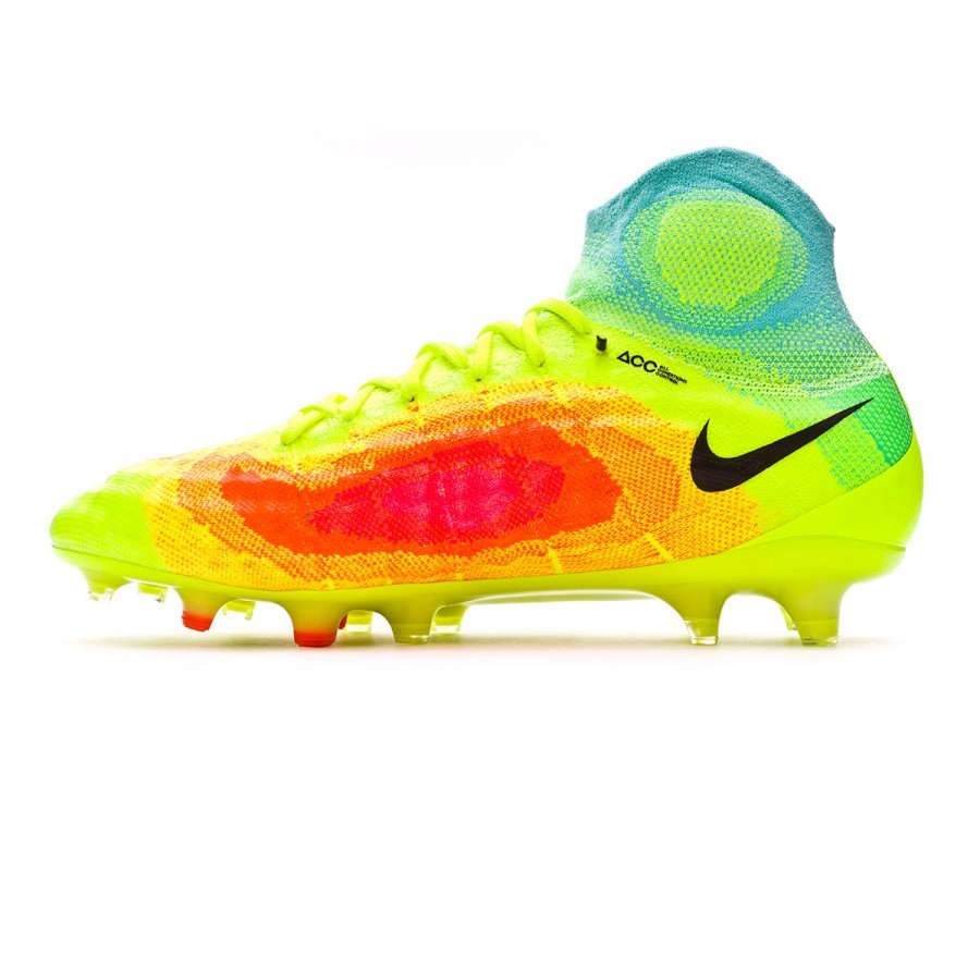 Scarpe Nike Magista Obra II ACC FG Volt-Black-Total orange-Pink blast -  Negozio di calcio Fútbol Emotion
