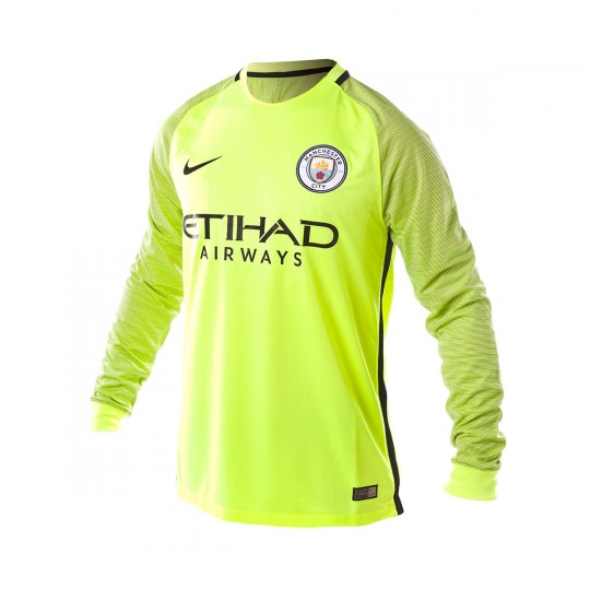 Manchester City Football Club Camiseta-nike-manchester-city-fc-stadium-top-portero-2016-2017-volt-black-0