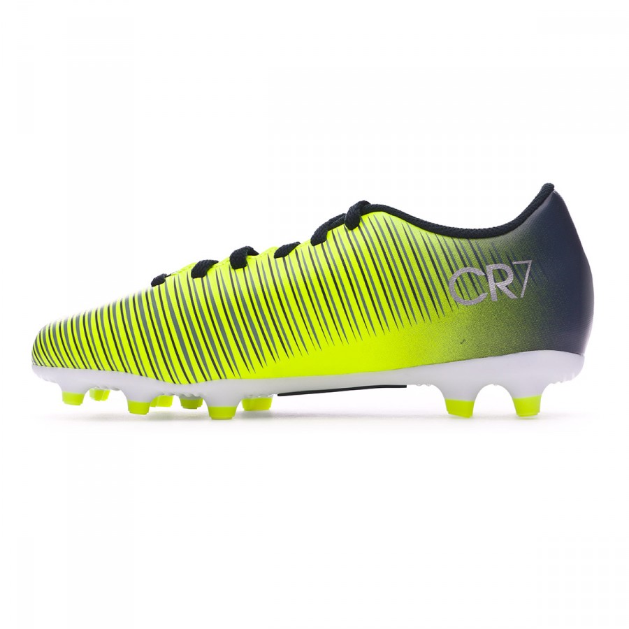 Football Boots Nike Jr Mercurial Vortex III CR7 FG Seaweed-Volt-hasta-White  - Football store Fútbol Emotion