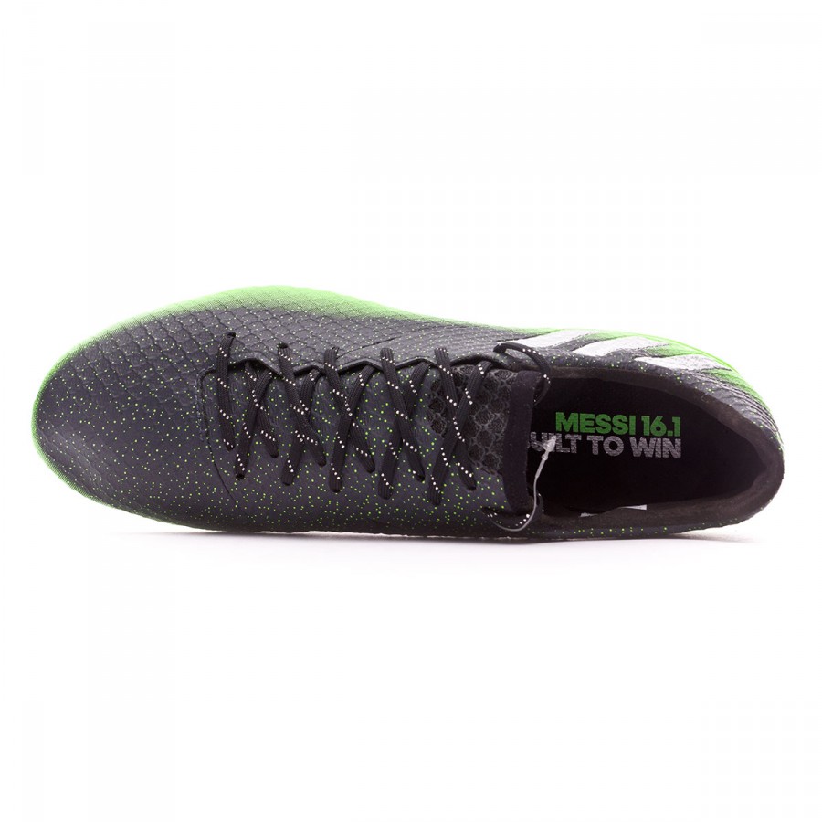 Bota De Futbol Adidas Messi 16 1 Fg Dark Grey Silver Metallic Solar Green Futbol Emotion