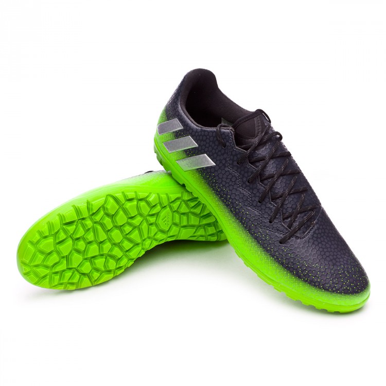 Bota Messi 16.3 Turf Dark grey-Silver metallic-Solar green - ADAQ3524