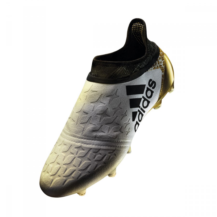 Bota de fútbol adidas X 16+ Purechaos FG Niño White-Core black 