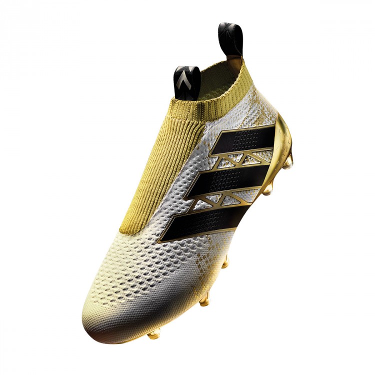 Bota de fútbol adidas ACE 16+ Purecontrol White-Core black-Gold 