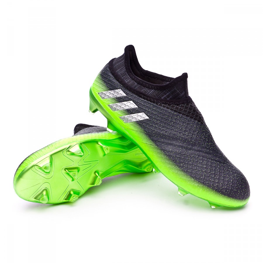 Zapatos de fútbol adidas Messi 16+ Pureagility Dark grey-Silver  metallic-Solar green - Tienda de fútbol Fútbol Emotion
