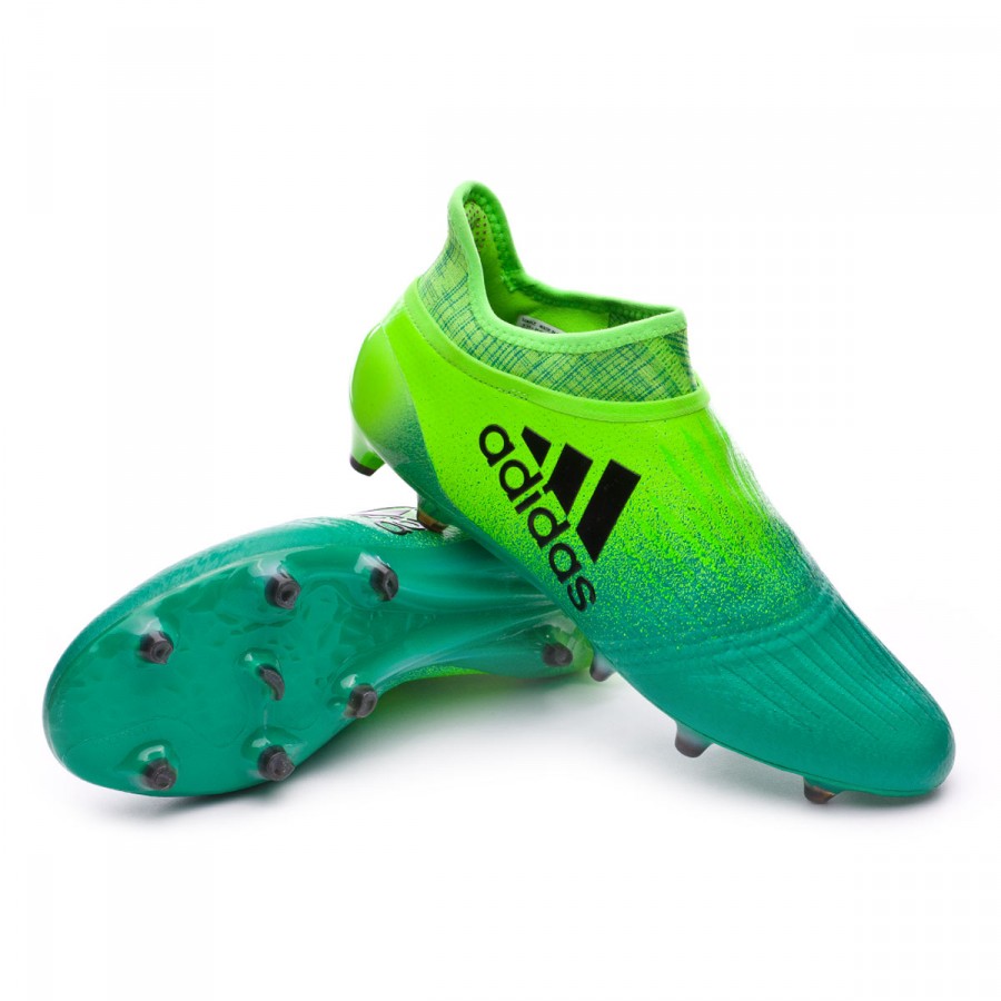 Zapatos de fútbol adidas X 16+ Purechaos FG Solar green-Core black 