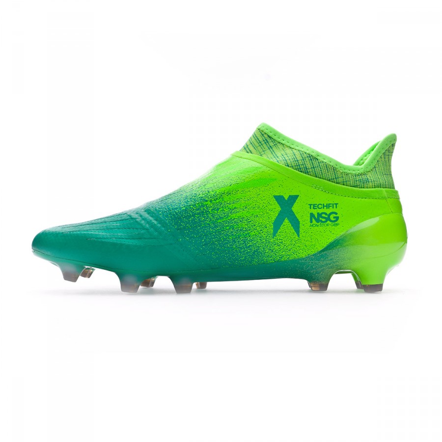 Zapatos de fútbol adidas X 16+ Purechaos FG Solar green-Core black 