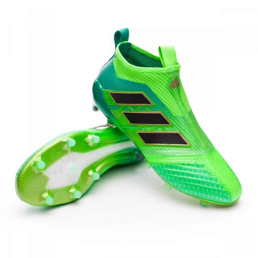 Scarpe adidas Ace 17+ Purecontrol FG Solar green-Core black-Core green -  Negozio di calcio Fútbol Emotion