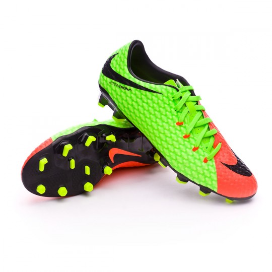 Bota de fútbol Nike Hypervenom Phelon III FG Electric green-Black-Hyper  orange-Volt - Tienda de fútbol Fútbol Emotion
