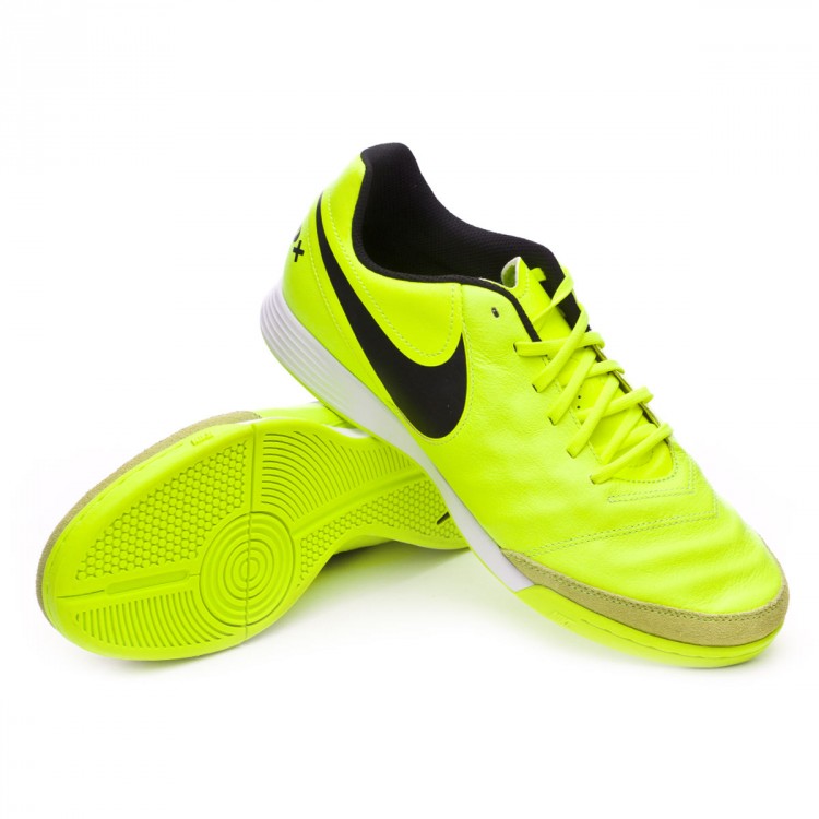 Zapatilla Nike TiempoX Genio Leather II IC Volt-Black - Tienda de fútbol  Fútbol Emotion