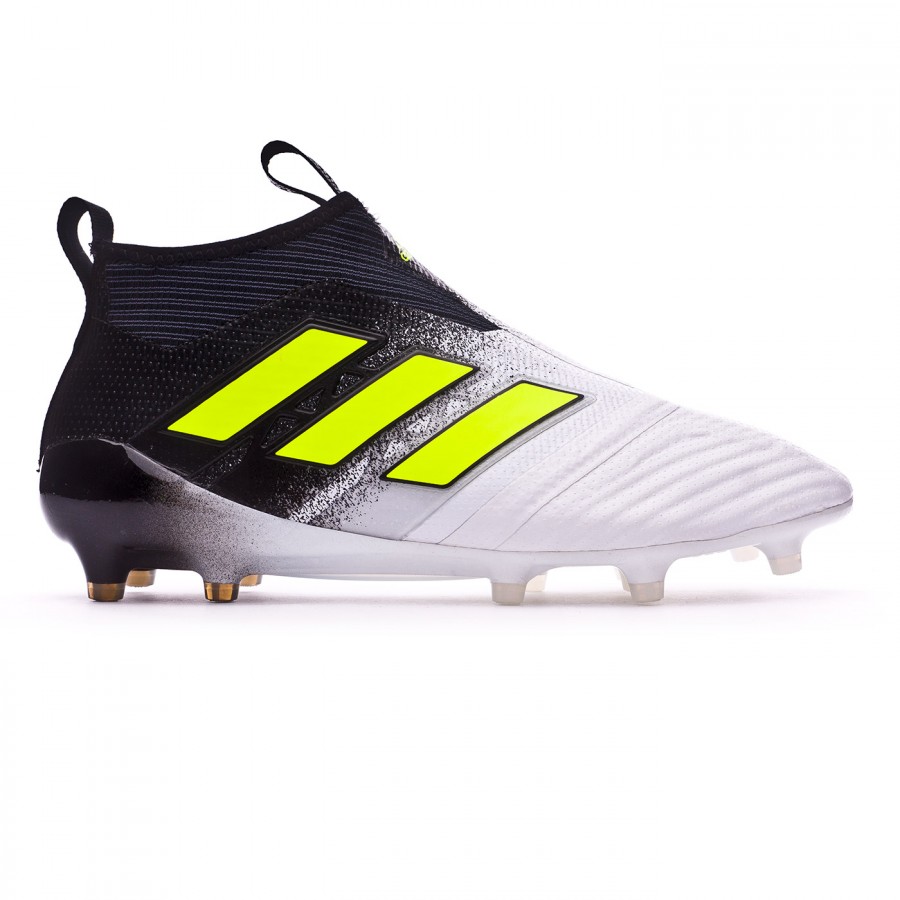 Scarpe adidas Ace 17+ Purecontrol FG White-Solar yellow-Core black -  Negozio di calcio Fútbol Emotion