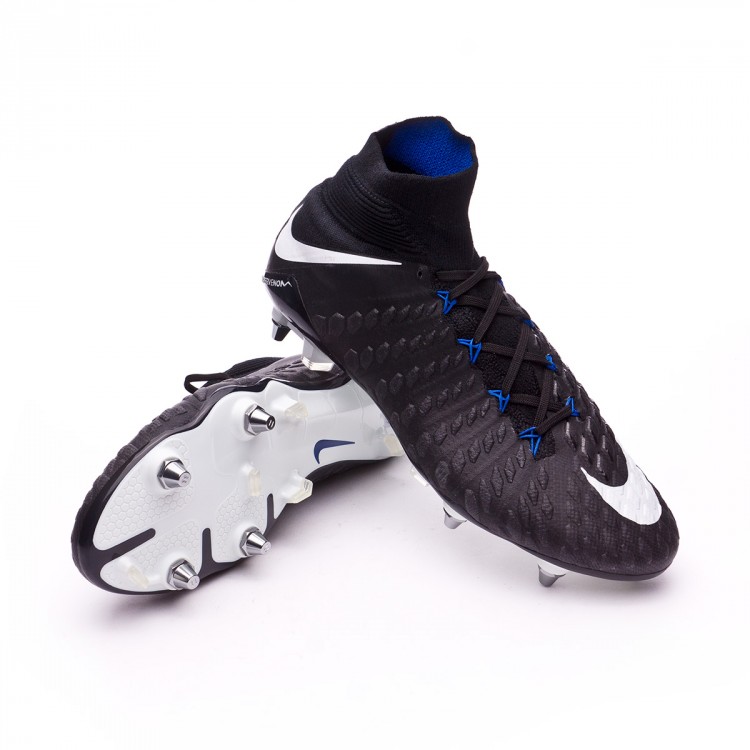 Bota de fútbol Nike Hypervenom Phantom III ACC DF SG-Pro Black-White-Game  royal - Tienda de fútbol Fútbol Emotion