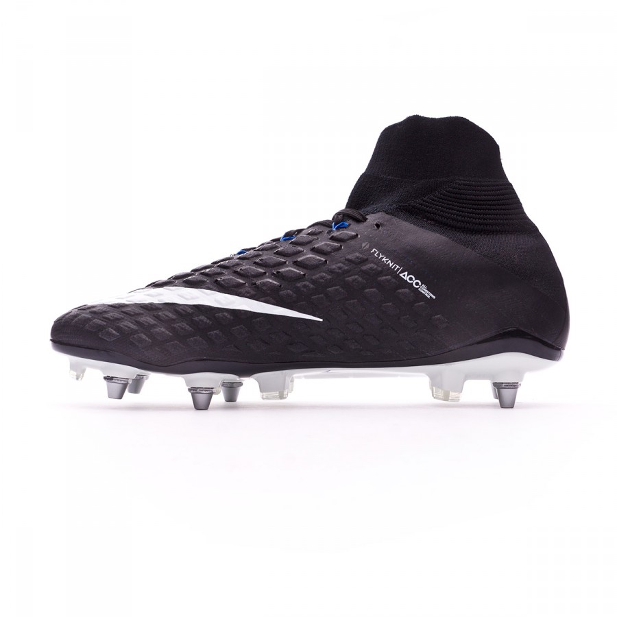 Football Boots Nike Hypervenom Phantom III ACC DF SG-Pro Black-White-Game  royal - Football store Fútbol Emotion