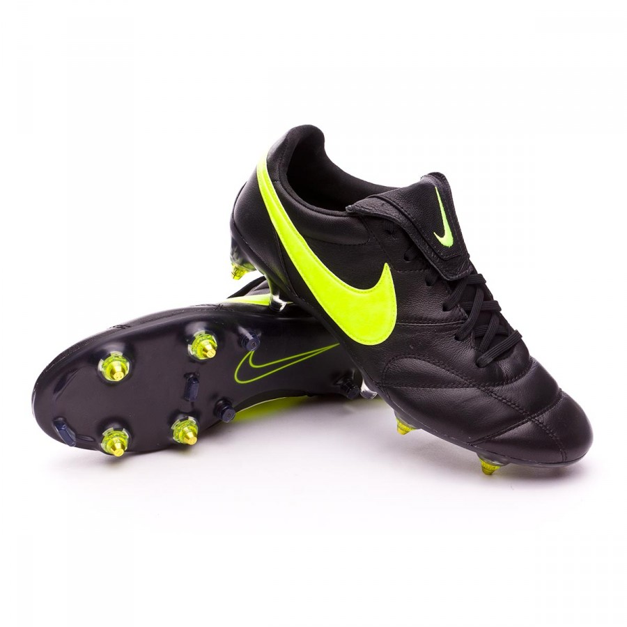 Football Boots Nike Tiempo Premier II SG-PRO Anti-Clog Traction Black-Volt  - Football store Fútbol Emotion
