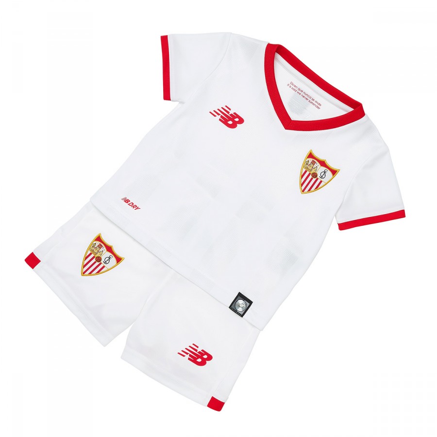 Conjunto New Balance Bebé Sevilla FC Primera Equipación 2017-2018 Blanco - Tienda de fútbol ...