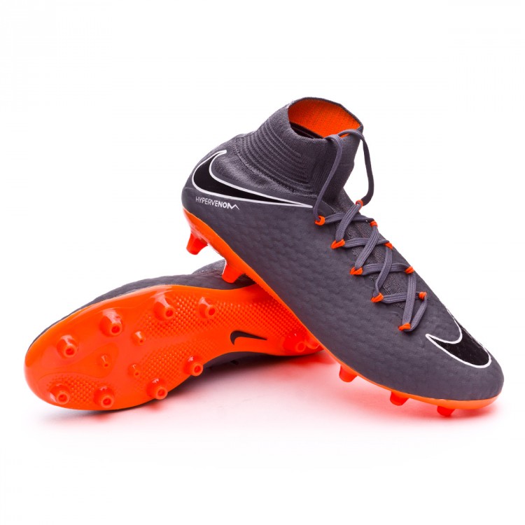 Football Boots Nike Hypervenom Phantom III Pro DF AG-Pro Dark grey-Total  orange-White - Football store Fútbol Emotion
