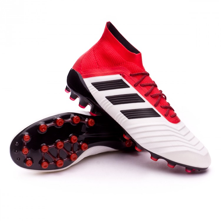 Football Boots adidas Predator 18.1 AG White-Core black-Real coral 