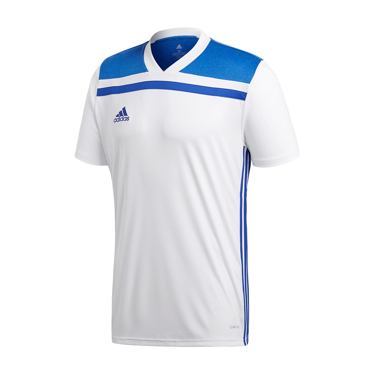 Camiseta adidas Regista 18 m/c White-Bold blue - Tienda de fútbol 