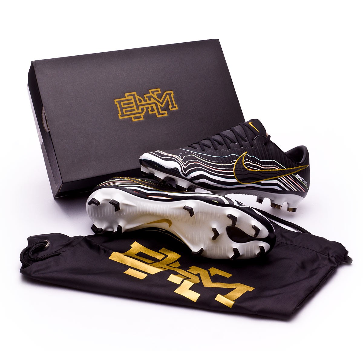 Football Boots Nike Mercurial Vapor XI ACC BHM Equality FG Black-Gamma  blue-Metallic gold - Football store Fútbol Emotion