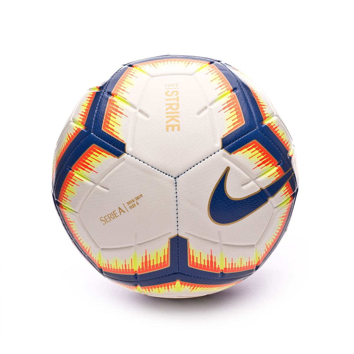 Pallone Nike Serie A Strike 2018-2019 White-Bright mango-Royal blue -  Negozio di calcio Fútbol Emotion