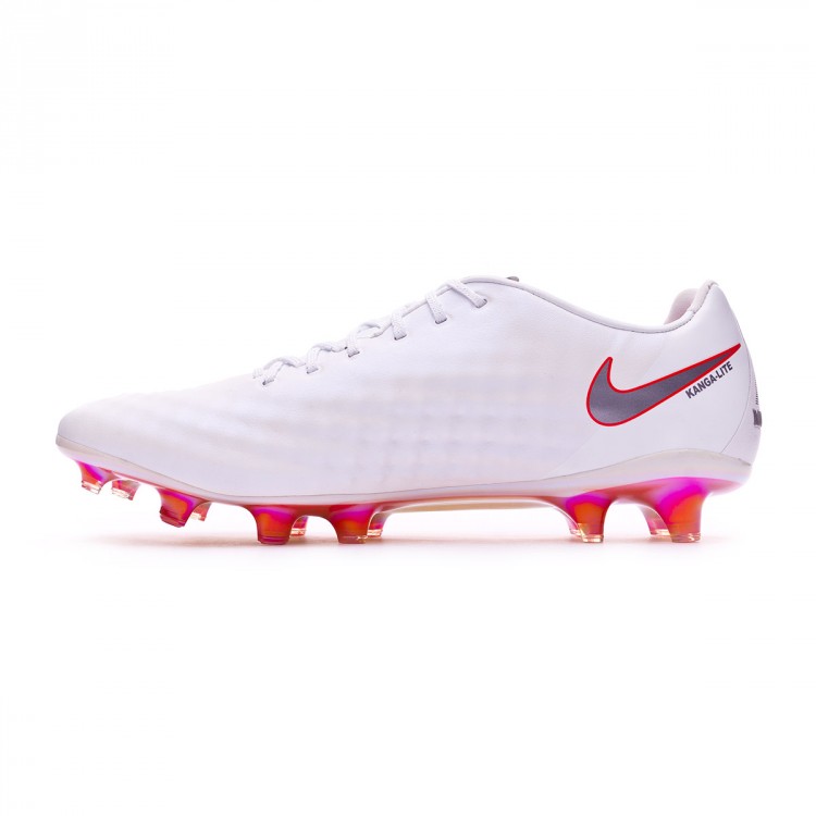 Zapatos de fútbol Nike Magista Obra II Elite FG White-Metallic cool grey- Light crimson - Tienda de fútbol Fútbol Emotion