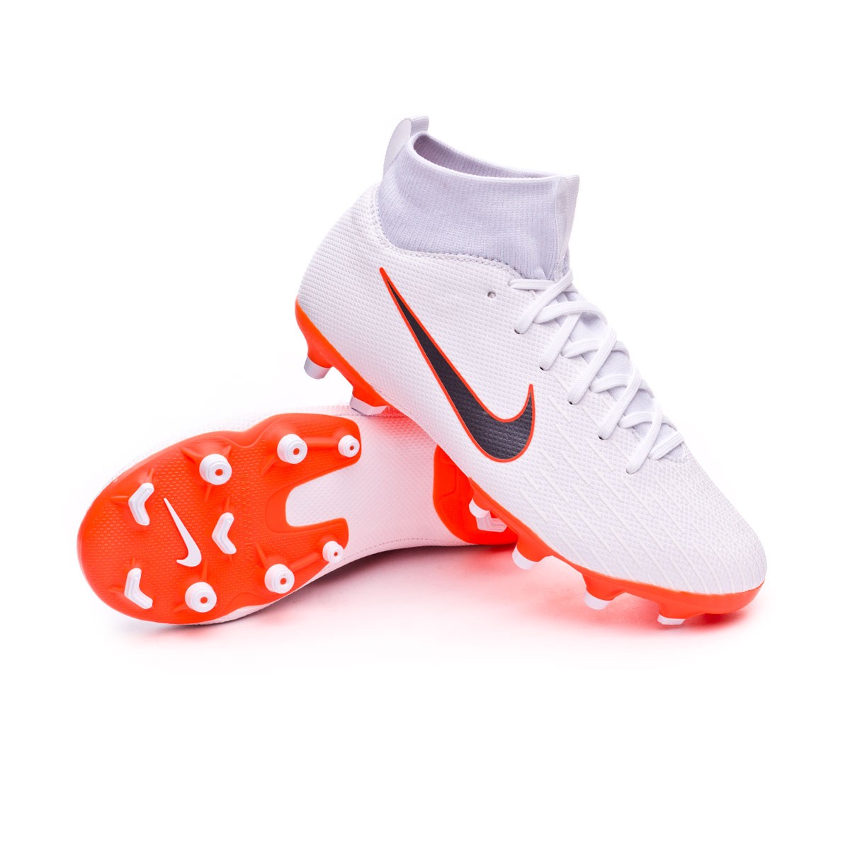 Bota de fútbol Nike Mercurial Superfly VI Academy GS MG Niño White-Metallic  cool grey-Total orange - Tienda de fútbol Fútbol Emotion
