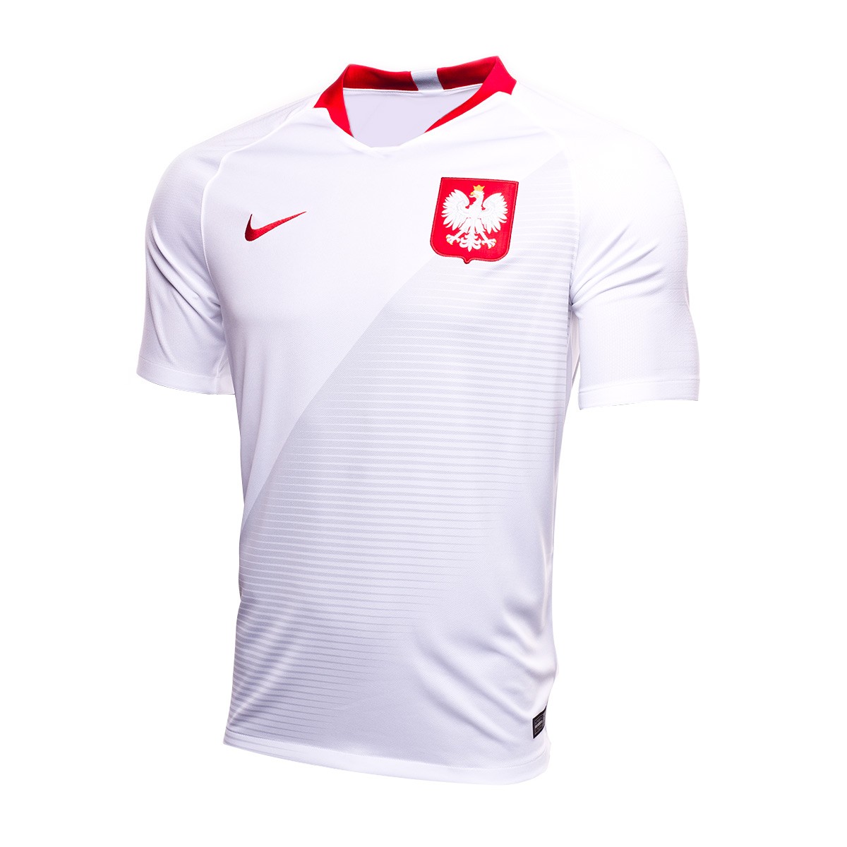 Jersey Nike Kids Poland Breathe Stadium 2018-2019 Home White-Sport red ...