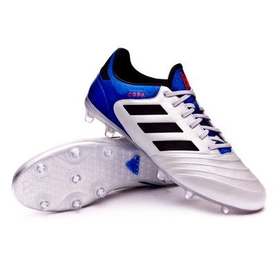 Football Boots adidas Copa 18.2 FG Silver metallic-Core black-Football blue  - Football store Fútbol Emotion