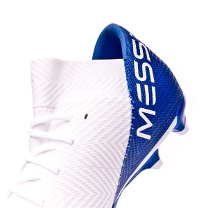 Football Boots Adidas Nemeziz Messi 18 3 Fg White Core Black Football Blue Futbol Emotion