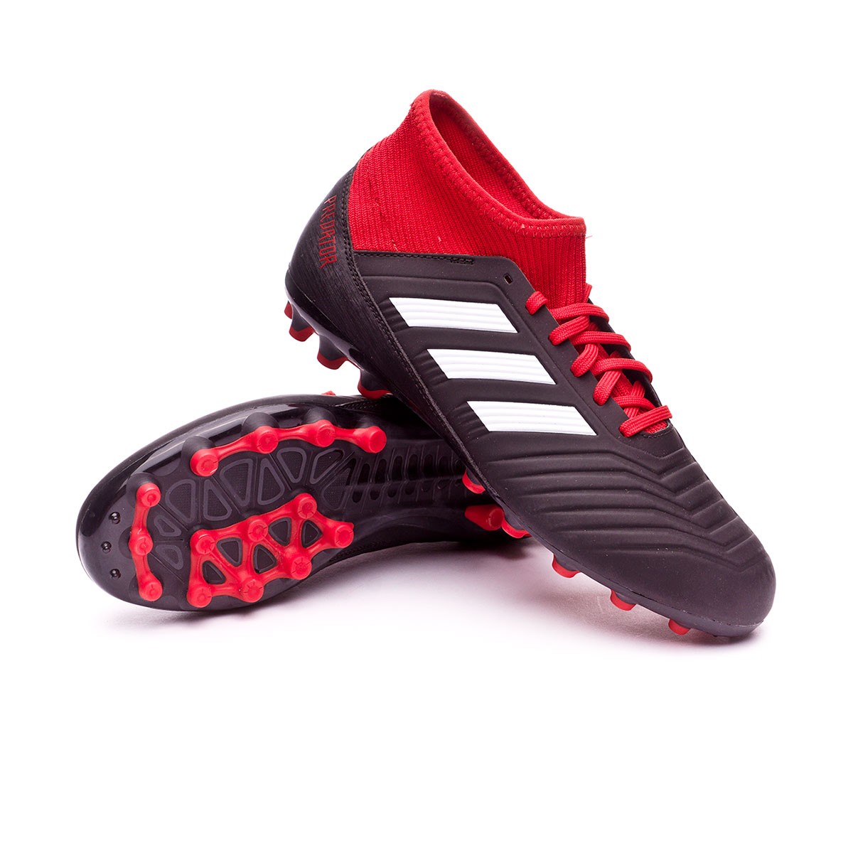 Zapatos de fútbol adidas Predator 18.3 AG Niño Core black-White-Red -  Tienda de fútbol Fútbol Emotion