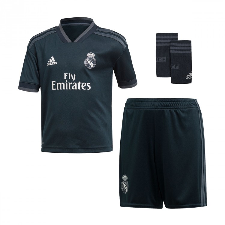 Tenue adidas Real Madrid Segunda Equipación 2018-2019 Niño Tech onix-Bold onix-White - Boutique ...