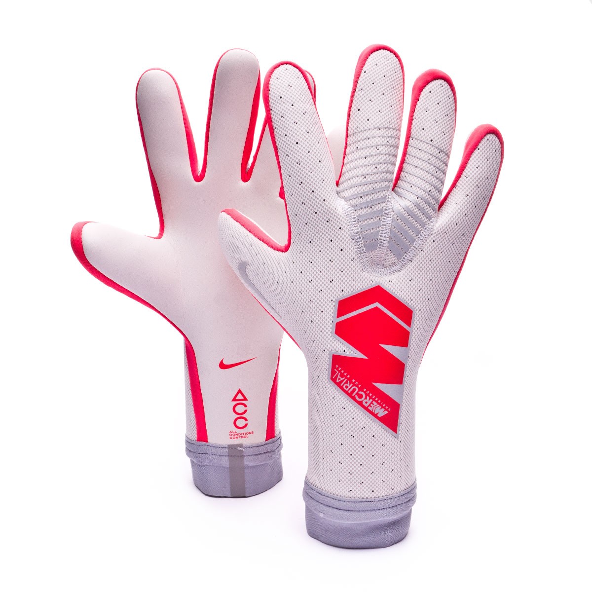 Glove Nike Mercurial Touch Elite Pure platinum-Light crimson - Football  store Fútbol Emotion